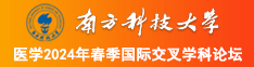 大鸡巴插女生逼视频南方科技大学医学2024年春季国际交叉学科论坛